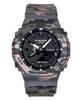 G-Shock Аналогово-цифровые Камуфляж Био-смола Ремешок Черный Циферблат Кварц GA-2100CM-8A 200М Мужские часы