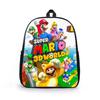 Мультяшный Марио Веселая графика Детский школьный рюкзак из легкого материала Оксфорд