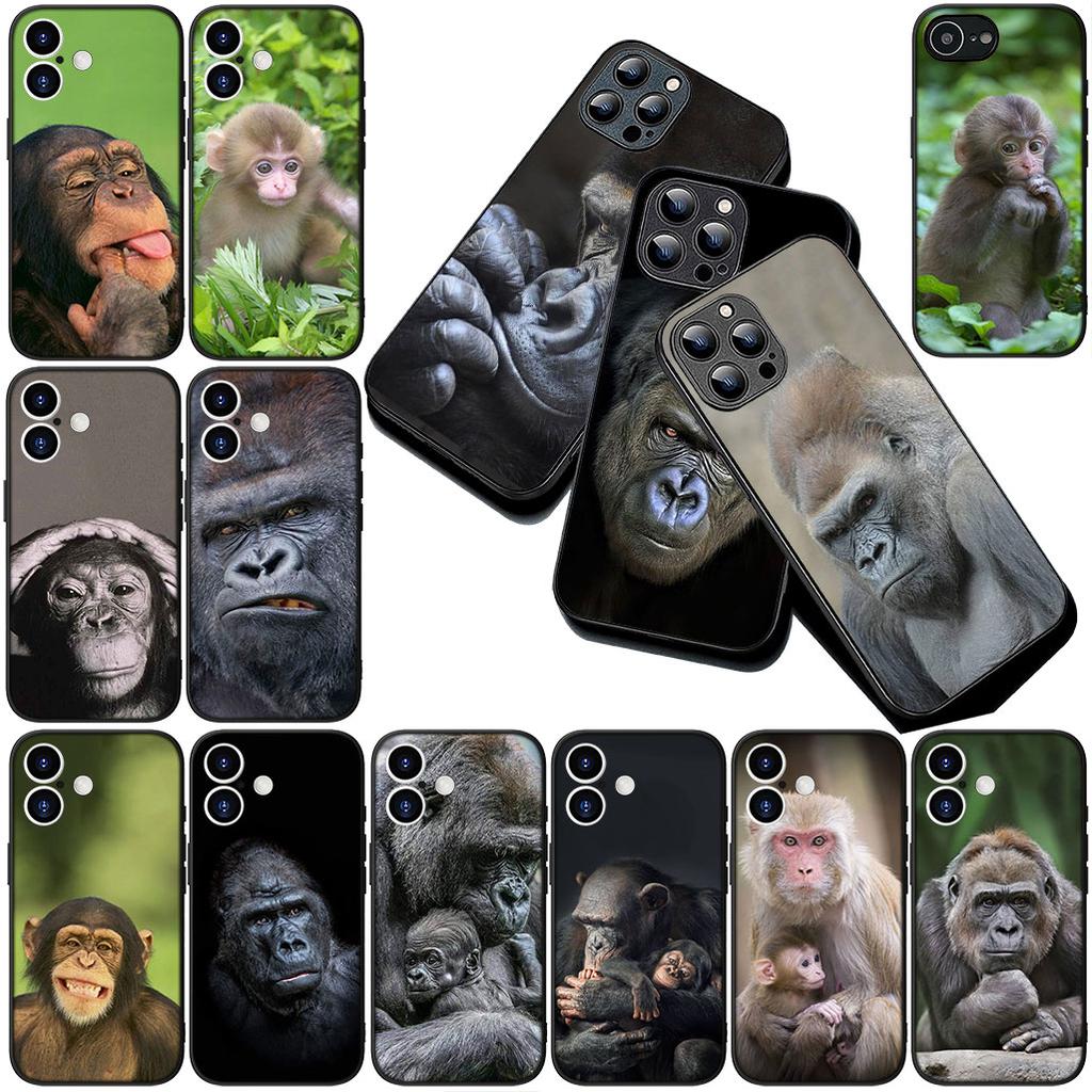 Cover for Samsung Galaxy S20 S22 S21 FE Ultra Plus A07 A17 A15 A16 A25 A57 A37 Casing Phone Case Animal Monkey Gorilla Ape Baby