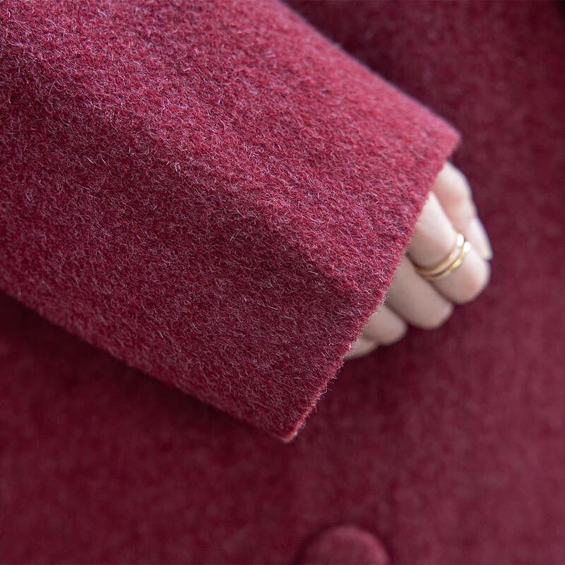 Mokana Women's Elegant Long Wool Blend Coat