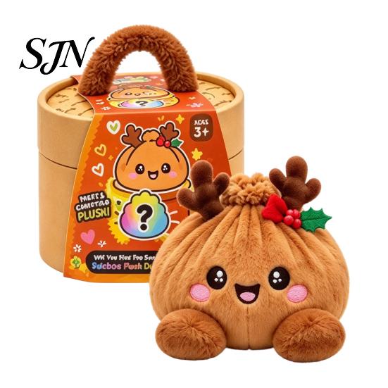 Fun Home Decoration Ornaments Giant Dumpling Plush Pillow, Cute Stuffed Steamed Bun Toy, Soft Kawaii Room Decor Accessories Food Decompression Fidget
