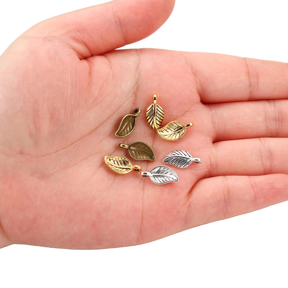 60 шт. 15x7 мм сплав в форме листьев античный кулон подвески ожерелье браслет серьги DIY для изготовления ювелирных изделий аксессуары поставки