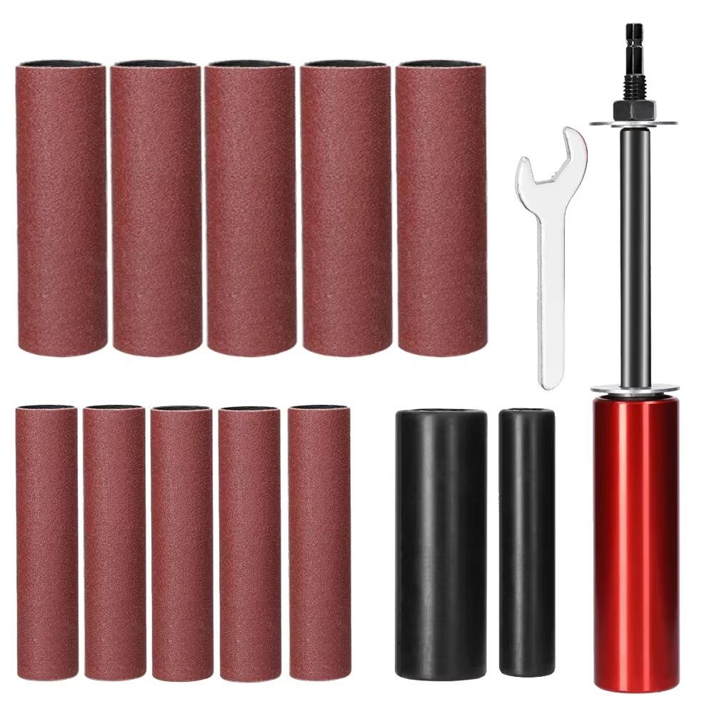 Sanding Rod Drum Sanding Kit Compact Convenient Electric Drill Deburring Drill Attachment Conversion SandingTool Metal