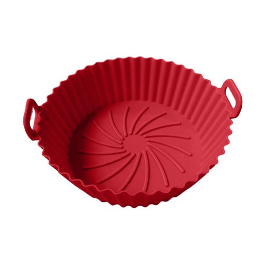 Силиконовый вкладыш для фритюрницы Yousheng, круглая антипригарная корзина для фритюрницы, жаропрочный противень с канавками для слива масла