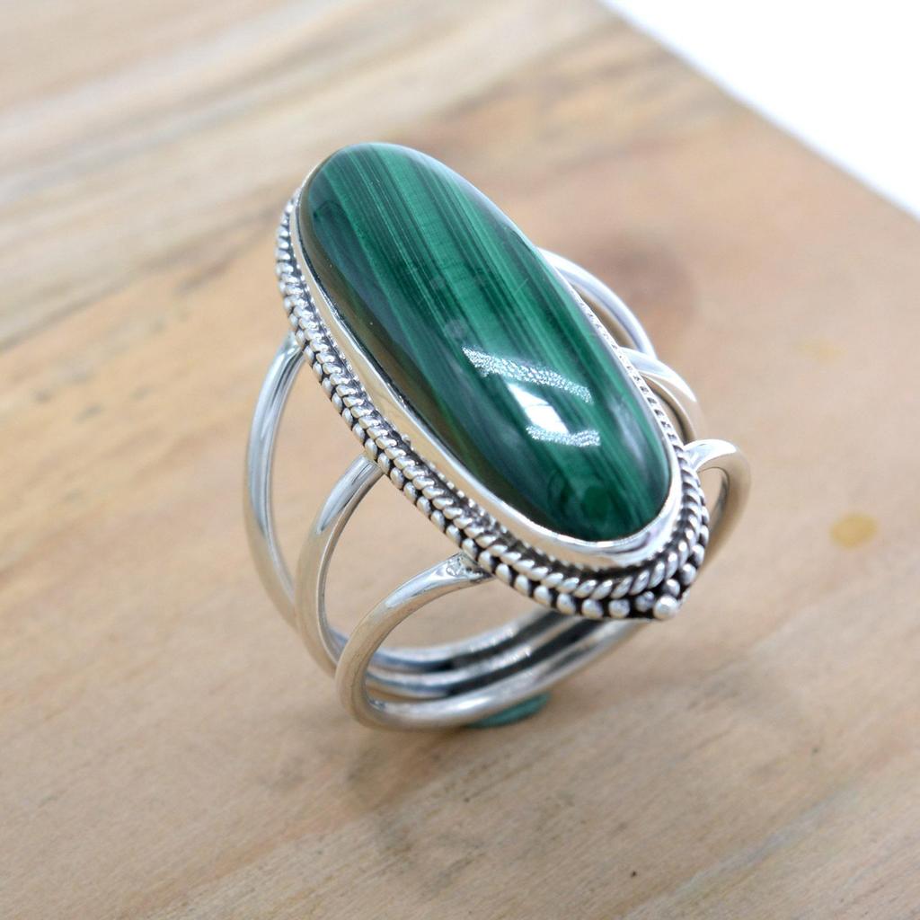 Женские кольца с черным ониксом и драгоценными камнями, эффектное кольцо из серебра 925 пробы с длинным драгоценным камнем