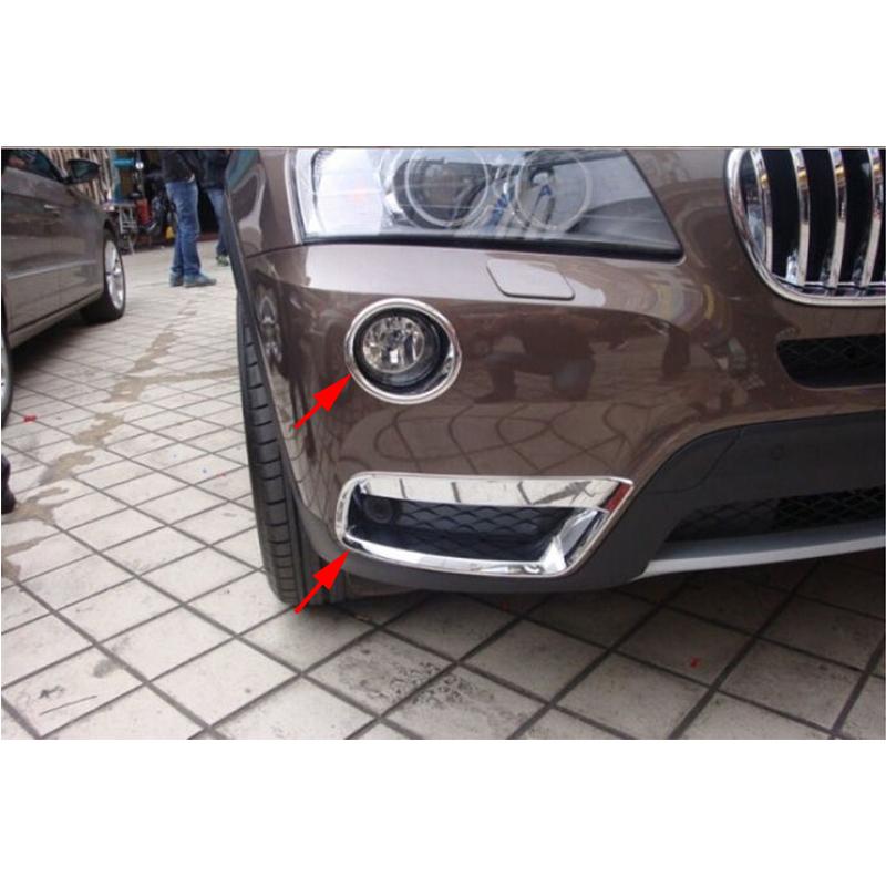 Для BMW X3 F25 11-14 передний верхний фонарь + нижняя противотуманная фара, лампа, хромированная крышка, отделка салона автомобиля, салон автомобиля
