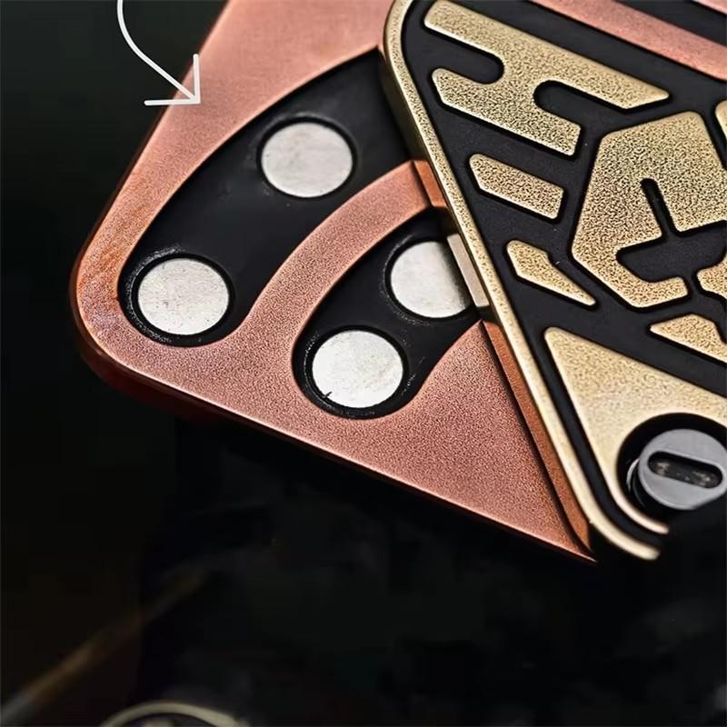 1 шт. Покер A K Металлический Push Poker EDC Наконечник пальца Гироскоп Игрушка Декомпрессия Металлическая Двухслойная Покерная карта Офисная Повседневная Игрушка Вращалка для пальцев