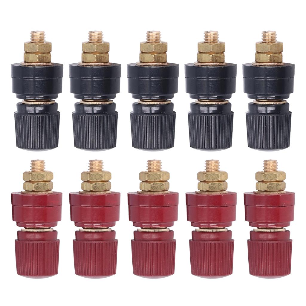 5 комплектов клемм питания, стабильная передача, простая установка, гибкий M6, черный, красный, регулятор напряжения