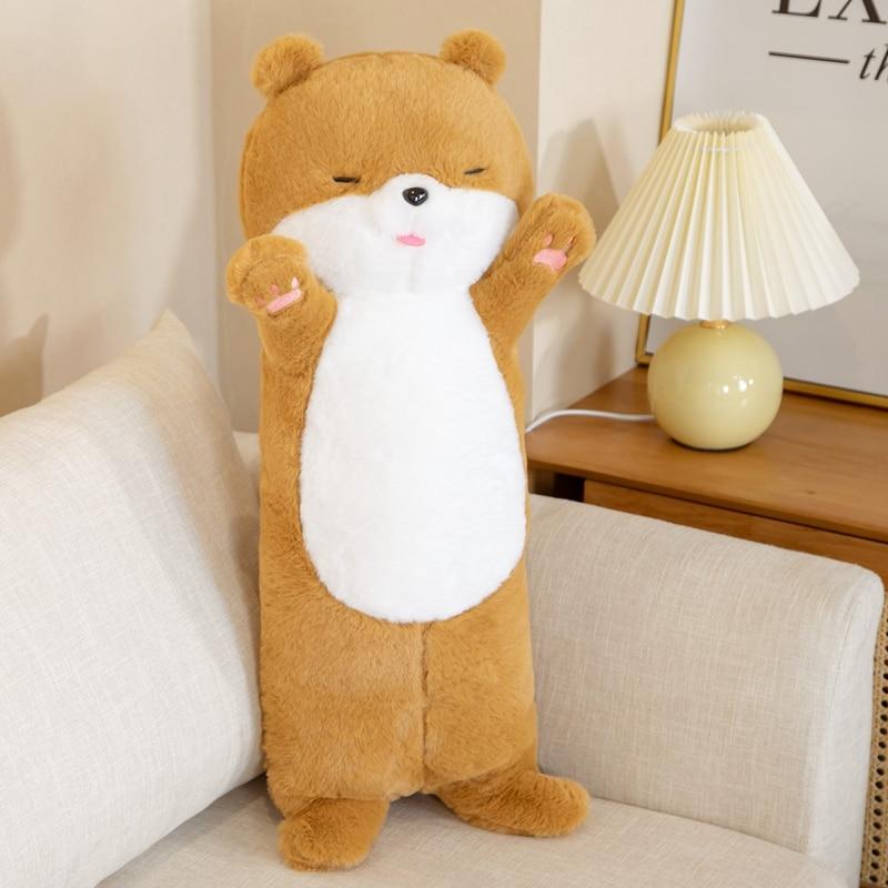 80Cm Kawaii Pillow Reallife Otter Plush Anime Toy Realistic Wild Animal Stuffed Soft Lovely Sloth Toys Cute Gift For Kids