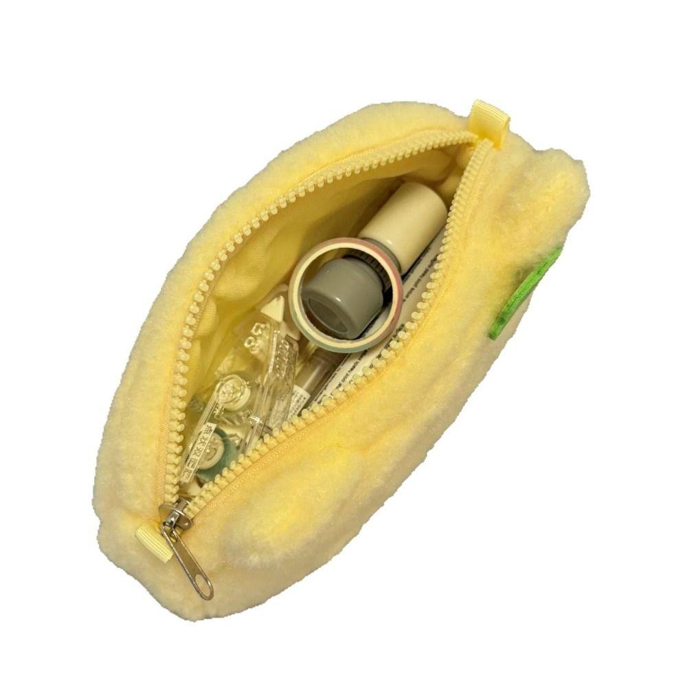 Plush Pen Bag Omelette Kitten Stationery Bag Creative Pencil Case  Student