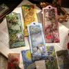 4Style 5pcs/set Hot Stamping PVC Bookmark Romantic Revival High Value Ins Floral Reading Mark Card Exquisite Oil Paintings