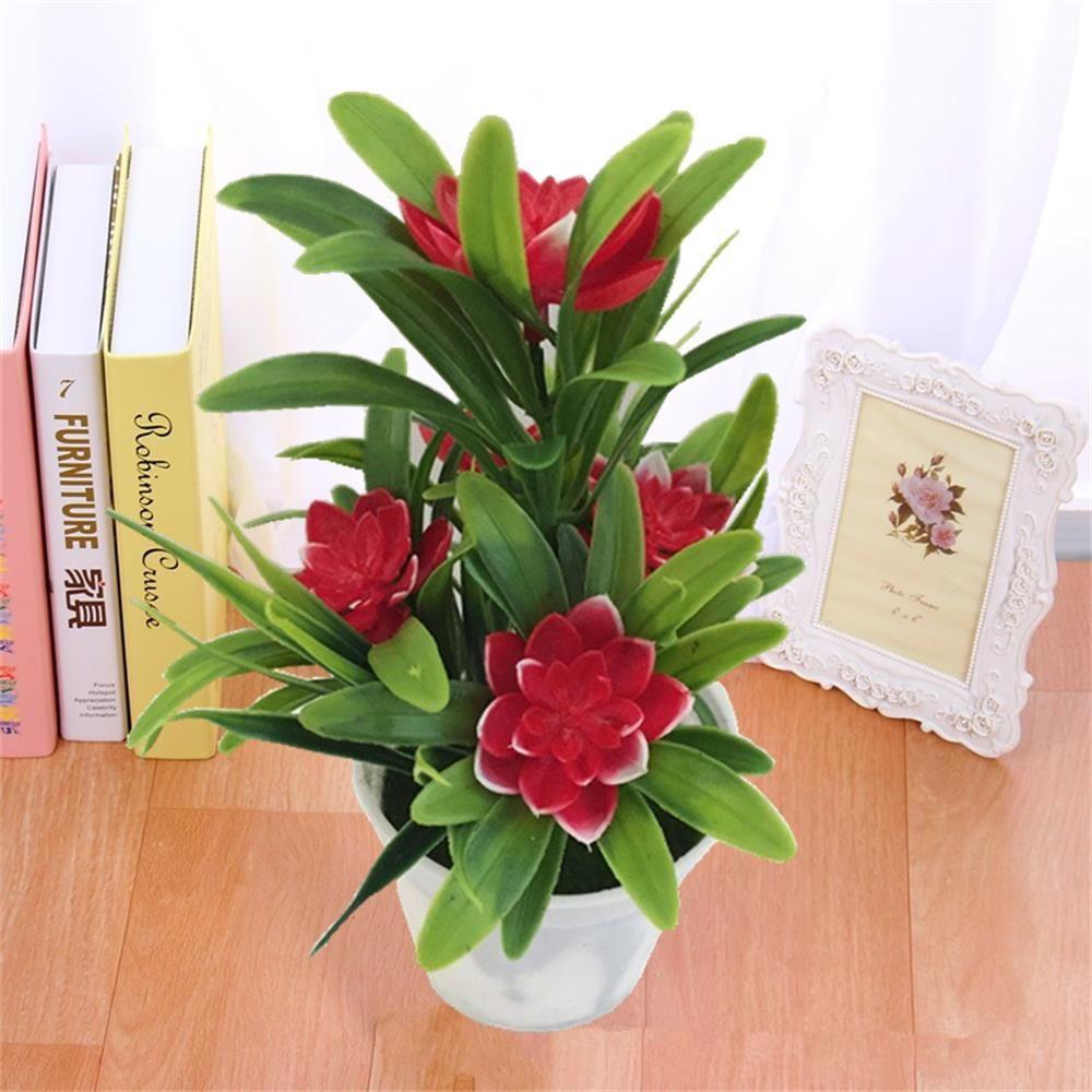 Miniascape Wedding Party Decortion with Pots Outdoor Decor Artificial Flower Fake False Plants