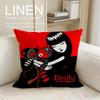 Cute Emily the Strange Cushion Cover Pillowcase Set Pcs x x Breathable Washable Sofa Cushion Cover