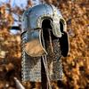 Viking Helmet Nasal Helmet Medieval Armor Helmet Cosplay Chainmail Helmet SCA LARP Helmet Best Gift