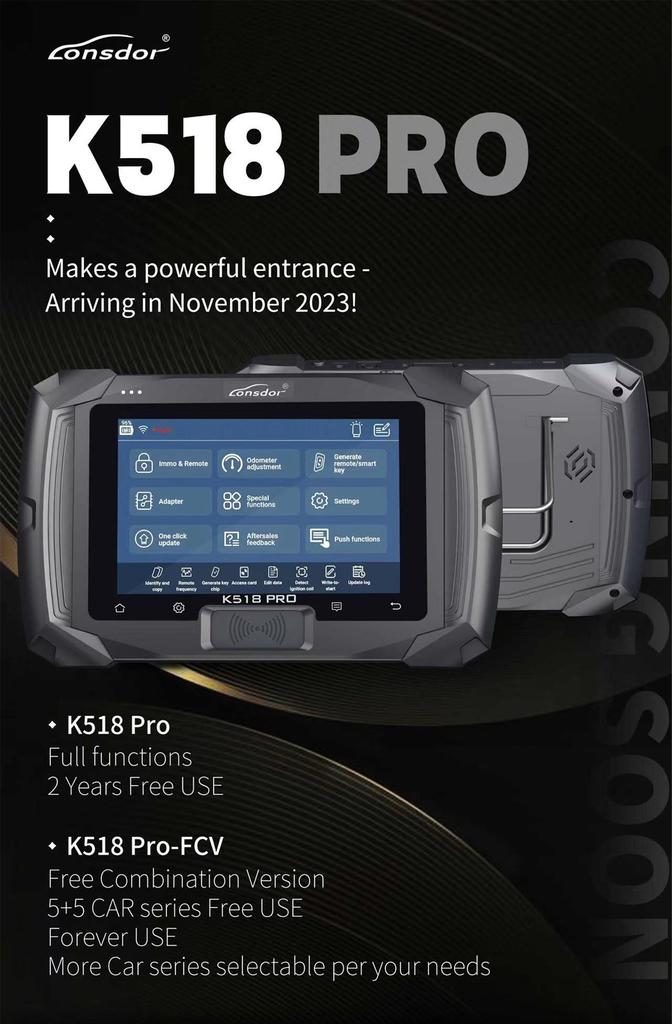 2025 Lonsdor K518 PRO FCV Version (Free Combination Version) All-in-One Key Programmer 5+5+N Car Series Free Use Full Functions Free Update Lifetime