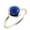 Silver Ring 'Princess Opale' Silver Blue (rhodium)