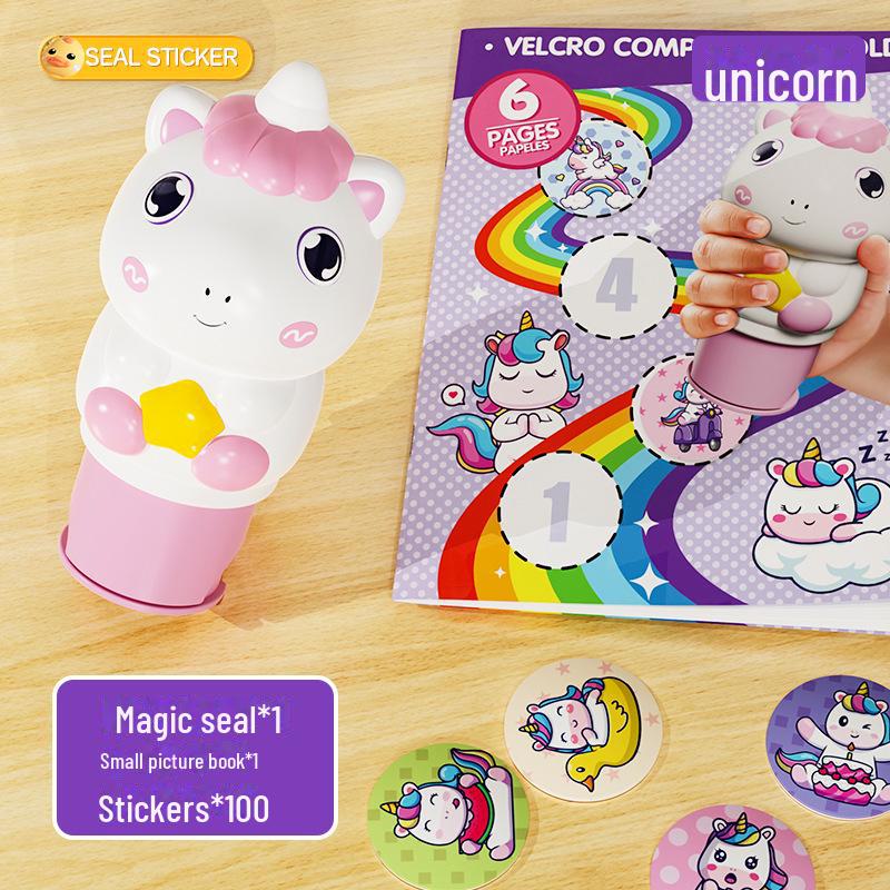 Книга с наклейками и штампами Magic Seal для детей 3-6 лет: Творческие награды для мальчиков и девочек