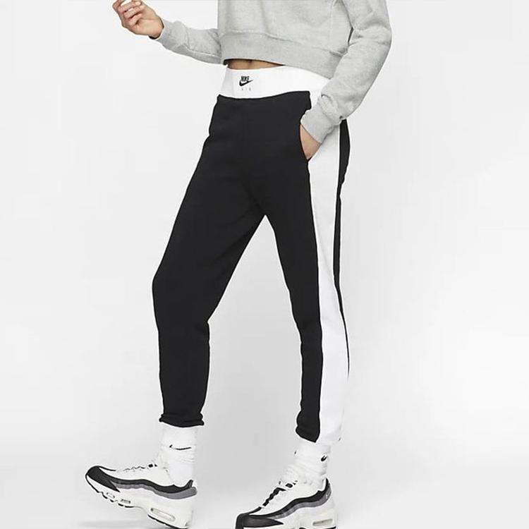 Nike Air Retro Velvet Casual Sweatpants Women Bottoms Black White BV4776-010