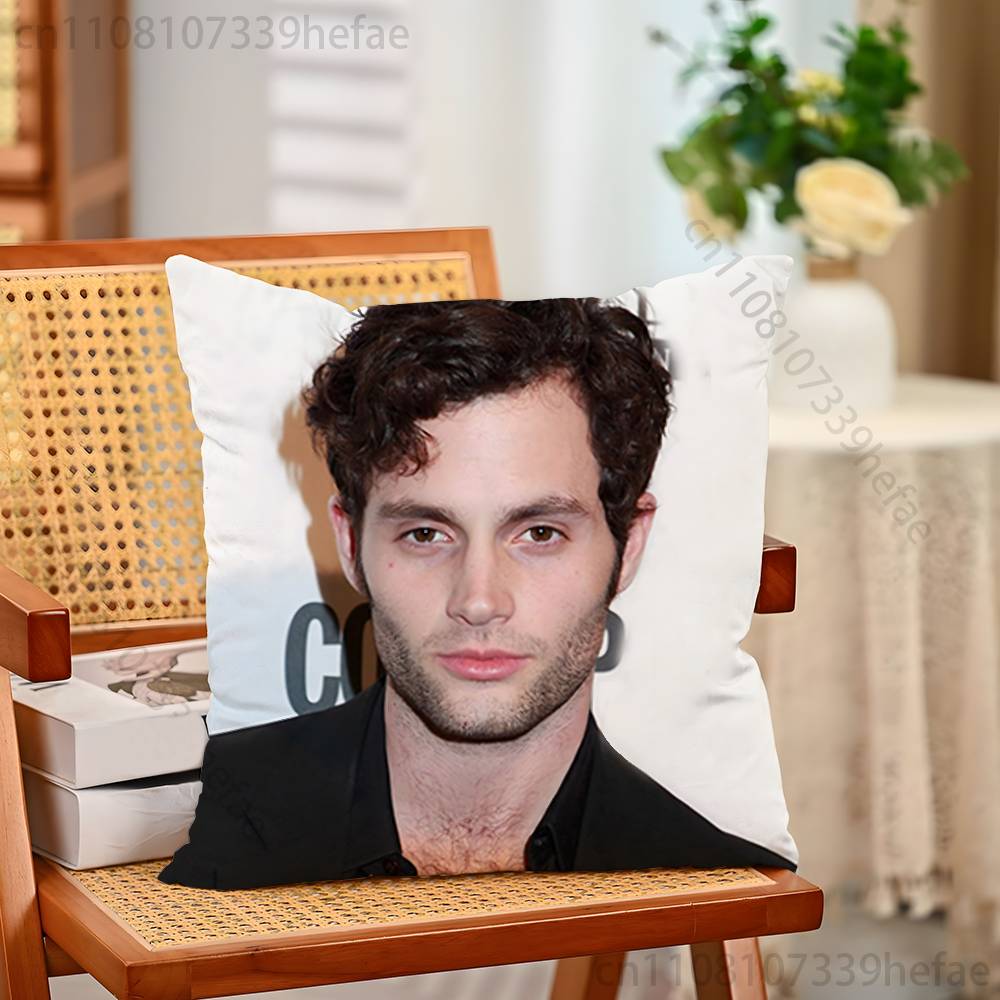 Полиэстеровая наволочка с принтом Penn Badgley для подарка на День святого Валентина, декоративная наволочка для диванной подушки, на заказ