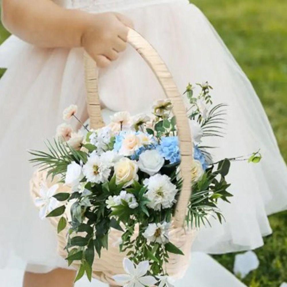 Красивые плетеные корзины для хранения ручной работы 3 формы Корзина для покупок, хранения, белья Для растений, дома, свадьбы