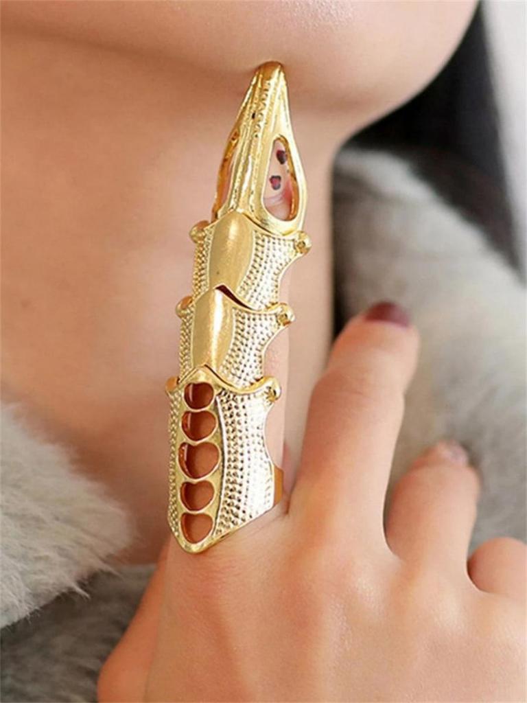 Европейские и американские преувеличенные ретро-панк-готические металлические доспехи с изогнутыми открытыми кольцами для мужчин