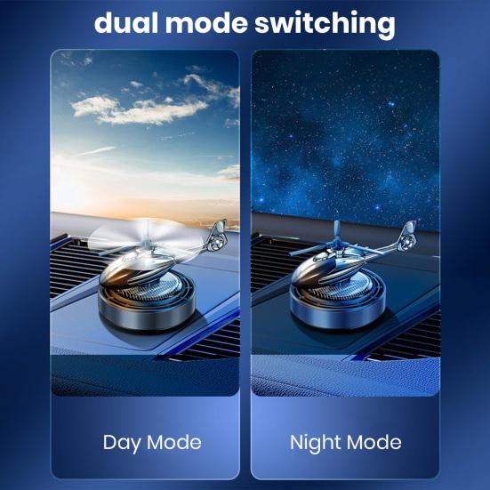 Освежитель воздуха для вертолета, диффузор эфирного масла, креативная форма, вращающийся самолет на солнечной энергии, освежитель воздуха для автомобиля, орнамент