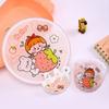 5Pcs Cartoon Round Pocket Fan Mini Hand Fan Portable Cute Folding Fan  Kids Gift