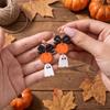 Acrylic Bow Ghost Pumpkin Earrings Spooky Charm Halloween Dangle Earrings  Gothic Dress Up