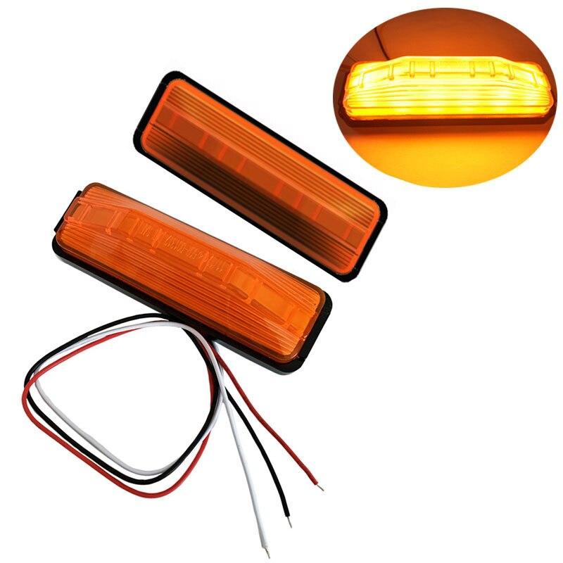 2 шт., 24 В, 12 В, автомобильный указатель поворота, задний предупреждающий задний фонарь, 18 светодиодных индикаторов для грузовика, прицепа, боковые габаритные индикаторы