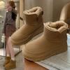 Fleece High-top Snow Boots Women's Winter New Student Ins Korean Version of Thermal Casual Shoes Platform RD7341