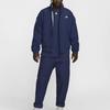 Nike Куртка повседневная Club Fleece Futura тканая с воротником-стойкой на молнии для мужчин Куртки Midnight-Navy White FZ0656-410