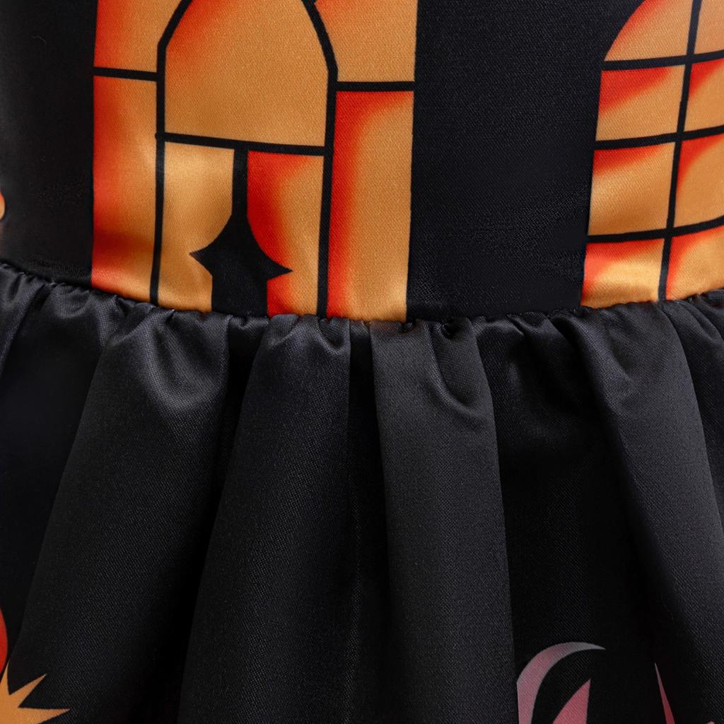 Halloween Girls Dress Printed Dress Witch Role Play Cosplay Costume Masquerade Costume