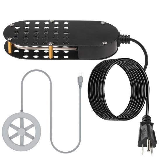 250 Вт термостатический нагреватель для поилки для кур, прочный алюминиевый, безопасный, здоровое, противоожоговое покрытие, зимний размораживатель воды для курицы