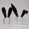 Sexy Bunny Maids Ears Headband Cosplay Leather Rabbit Ear Hairband DJ Night Club Bar Headwear Party Hair Hoop High Quality