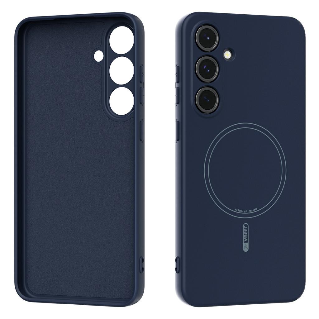 ABEEL For Samsung Galaxy S24+ Magnetic Case Skin Touch Liquid Silicone Phone Back Cover