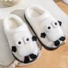 Fashion Winter New Fulffy Fur Slippers Women Shoes Cute Cartoon Slippers Woman Soft Comfortable Plush Slides Indoor Cotton Shoes 2024