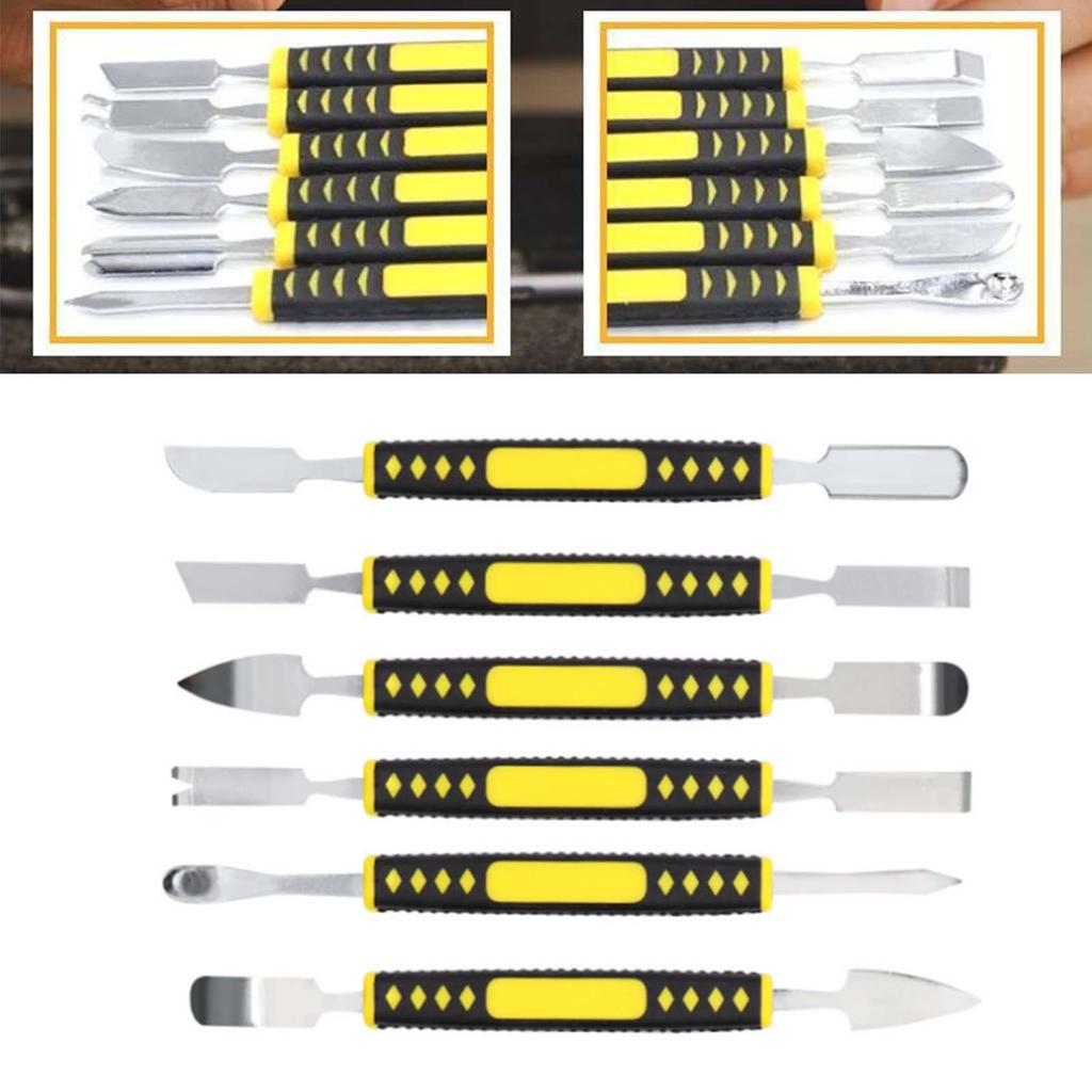 Metal Crowbar 6 Piece Set Carbon Steel Compact Structure 6 Piece Computer Repair Tool Kit for Phone