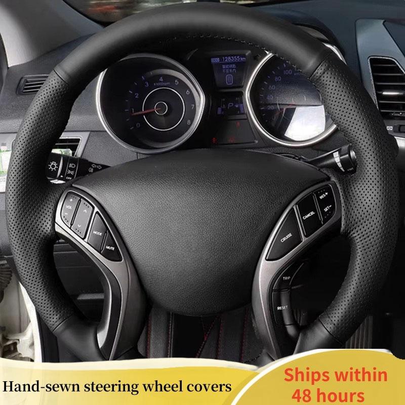 Чехол на руль автомобиля для Hyundai Elantra Avante i30 2011-2016, DIY Аксессуар для автомобиля, Оригинальная оплетка на руль