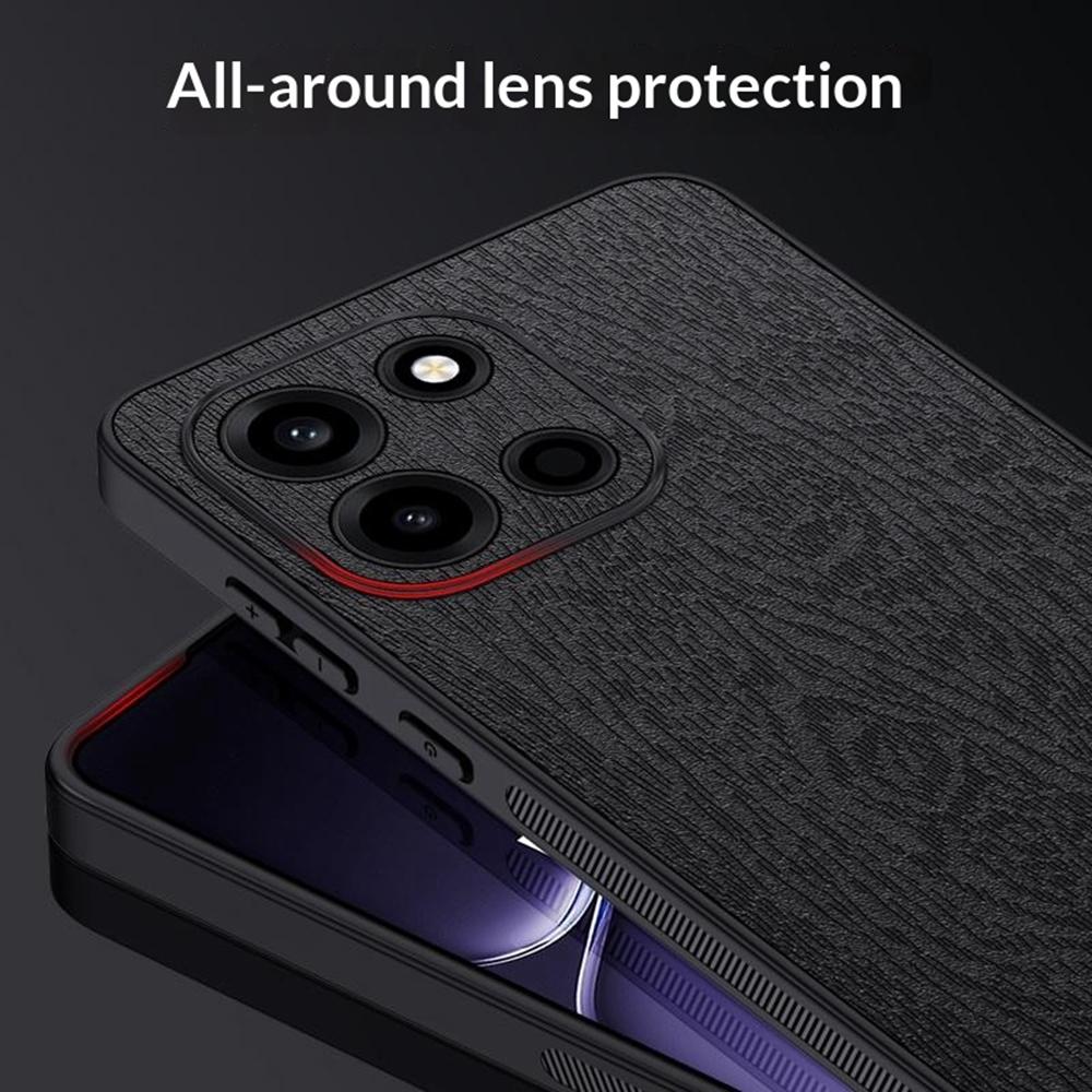 Чехол для OnePlus Turbo 6 5G с текстурой дерева, покрытый ПУ-кожей, PC TPU