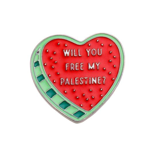 Брошь-булавка, легкий цинковый сплав, значок в форме арбуза, гладкая поверхность, лазерная резка, дизайн, булавка, аксессуар для лацкана