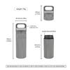 Gray Aluminum Alloy Waterproof Canister Medicine U Disk Seal Bottle EDC Outdoor Pill Bottle