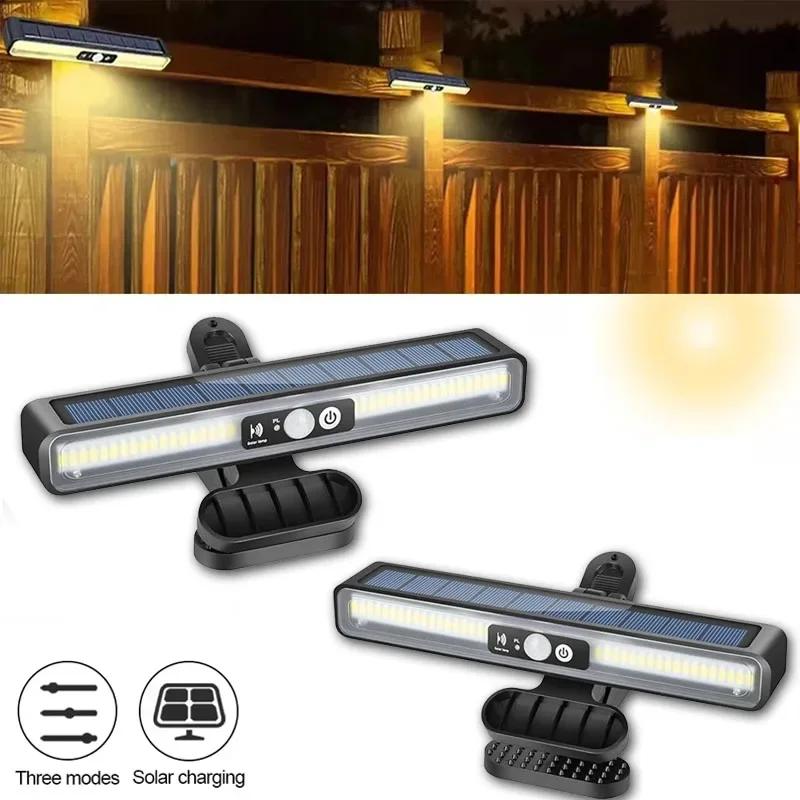Powerful Clip LED Solar Wall Lights IP65 Waterproof Outdoor Motion Sensor Street Light Lamp Forgarden Fence Lantern