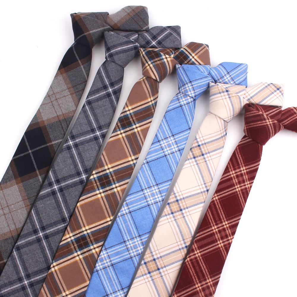 Fashion Cotton Neck Ties For Men Women Casual Plaid Tie For Boys Girls Suits Tie Slim Wedding Party Necktie Gravatas