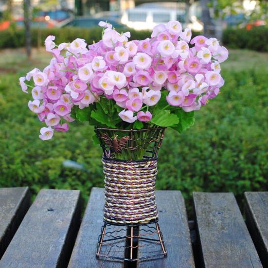 Искусственный шелковый колокольчик, цветок, букет листьев, домашний декор для свадебной вечеринки