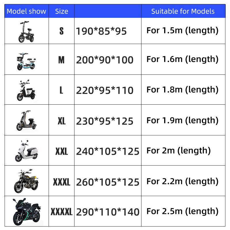 EAV3 Motorcycle Cover Waterproof Dustproof UV Protective Outdoor Scooter Motorbike Rain Cover for Honda CRF CB CR XR CRM CBR 125 250