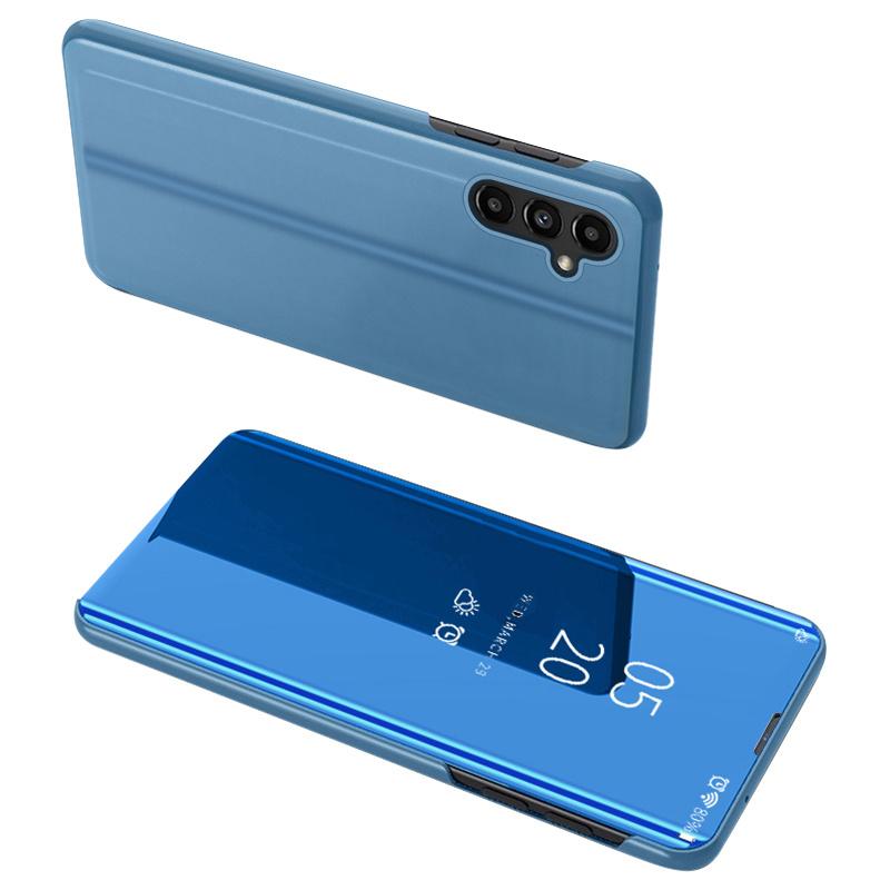 Hurtel Galaxy A14 Clear Flip Cover Case Blue