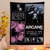 Arcane Jinx Cartoon Anime Game Printed Large Wall Tapestry  Wall Hanging Decoration for Household Dorm Decor Blanket