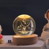 Xmas Creative Sun Galaxy Glowing Crystal Ball Ornament Milky Way Night Light Bedroom Bedside Decorations Christmas Gift Desktop Decor