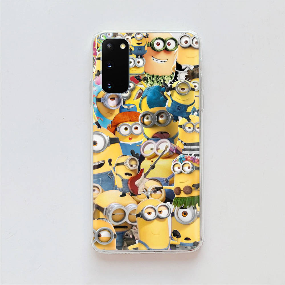 AM28 Миньоны Прозрачный чехол для Samsung A04 A14 A23 A34 A54 M23 M33 M52 M53 Realme 10 9 C30S C35 C55 VIVO Y02 Y21 Y33S Y51 X80 V25 Чехол