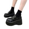 2024Thick Bottom Loafer Increase Fashion Casual Simple Туфли Mary Jane Женские туфли на платформе без застежек Zapatillas Mujer